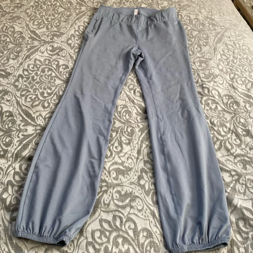 FP Movement by Free People Light grey/blue flare leggings with cinch - Picture 1 of 7